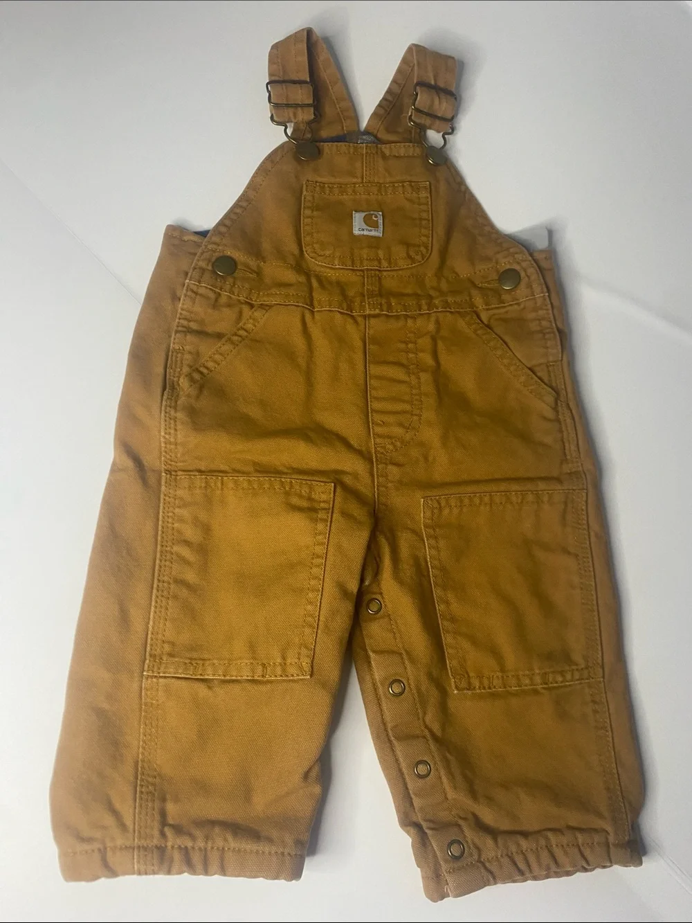 Carhartt Kids' Tan Canvas Overalls